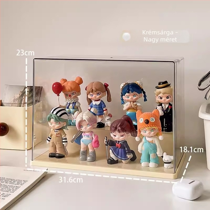 Dóra figura kiállító vitrín otthoni használatra, átlátszó akril kijelző doboz LEGO figurákhoz és rejtett dobozokhoz