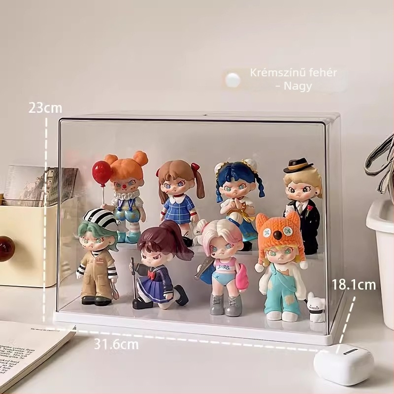 Dóra figura kiállító vitrín otthoni használatra, átlátszó akril kijelző doboz LEGO figurákhoz és rejtett dobozokhoz