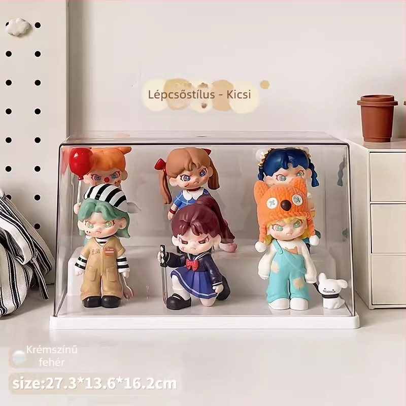 Dóra figura kiállító vitrín otthoni használatra, átlátszó akril kijelző doboz LEGO figurákhoz és rejtett dobozokhoz