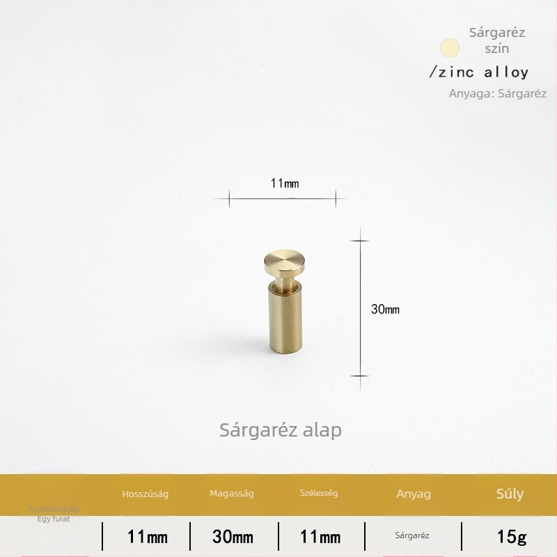 Akril kerek fogantyú bútorokhoz, nordic stílusú sárgaréz kristályos kivitelben