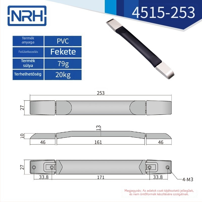 NRH 4519 Teleszkópos műanyag fogantyú bőröndhöz