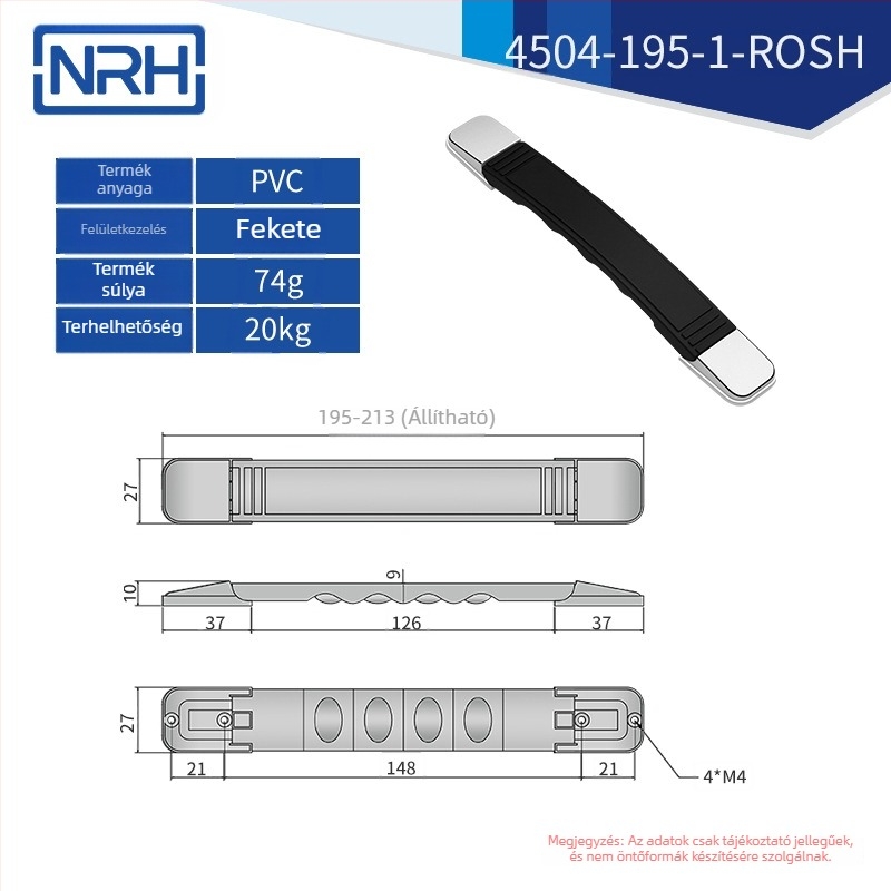 NRH 4519 Teleszkópos műanyag fogantyú bőröndhöz