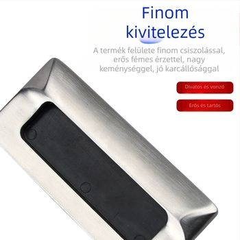 LS122 rejtett fogantyú szekrényekhez és fiókokhoz, oldalsó szerelés, beépített, fél gombóc alakú, modern minimalista stílus