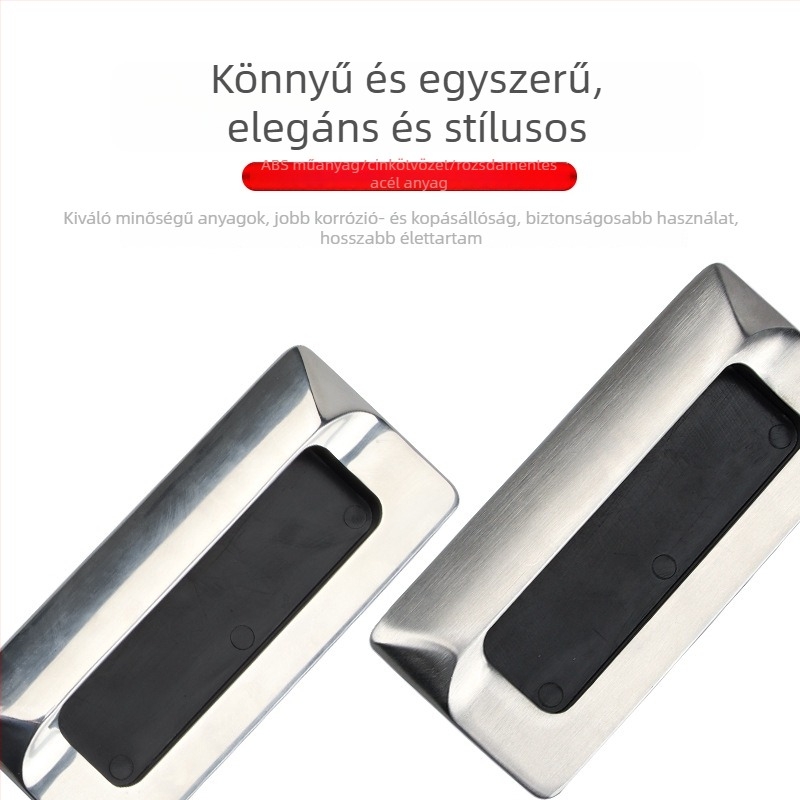 LS122 rejtett fogantyú szekrényekhez és fiókokhoz, oldalsó szerelés, beépített, fél gombóc alakú, modern minimalista stílus