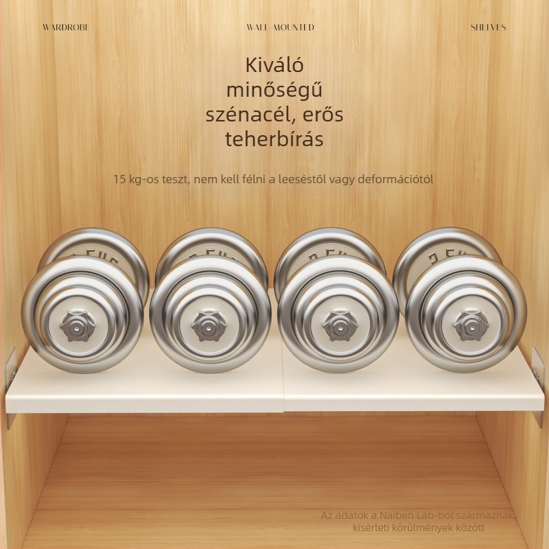 Szekrény elválasztó, kihúzható belső polccal, szénacélból, falra szerelhető, bővíthető tároló