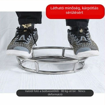 Vastagított rozsdamentes acélból készült, kétoldalas fazékállvány, hőszigetelt konyhai tároló, nagy kanál tartó, égésvédő edényalátét, kétoldalas fazék alátét