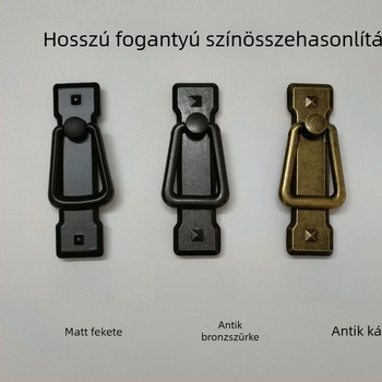 Négyszögletes szekrényfogó fekete antik réz felülettel, üreges cinkötvözetből, amerikai stílusú szekrény- és fiójajtó hardver.