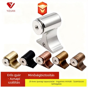 Padlóra szerelt magnetikus ajtóstop, rozsdamentes acélból, kiemelt kialakítás, otthoni használatra, ajtók hálószoba és fürdőszoba részére, modern, egyszerű dizájn, CT-02 szerelés