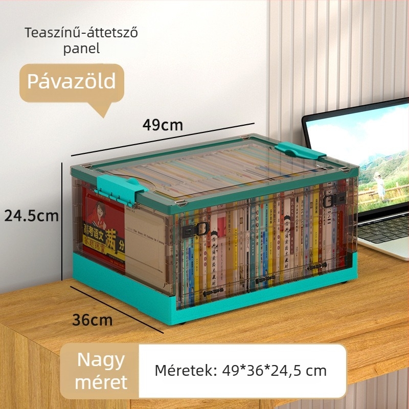 Összecsukható ruhatároló doboz otthoni gardrobhoz, nagy kapacitású műanyag tároló