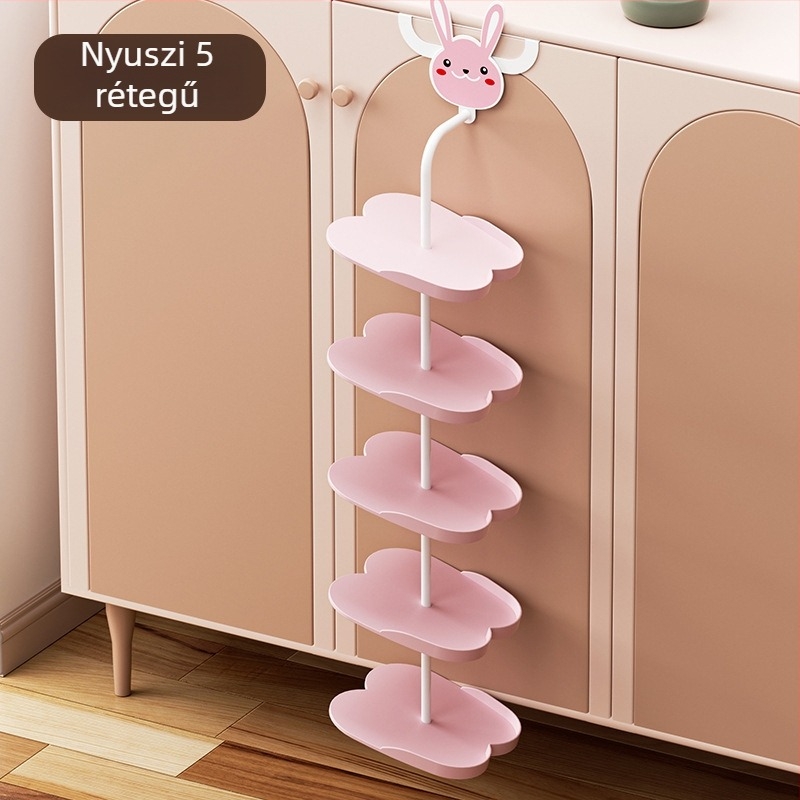 Fúrás nélküli, felakasztható gyerekcipő tároló, porálló, többszintű