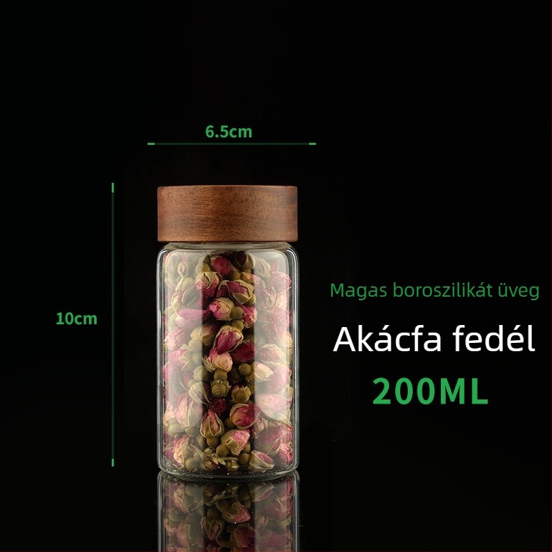 Akácfa gabonatároló edény, nagy kapacitású, légmentesen záródó, élelmiszer-minőségű, háztartási használatra, nedvesség- és kártevő elleni védelem