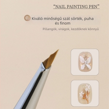 Háromszög alakú körömfestő toll – univerzális festő toll virágok, pillangók és levelek domborító ecsettel géllakkhoz