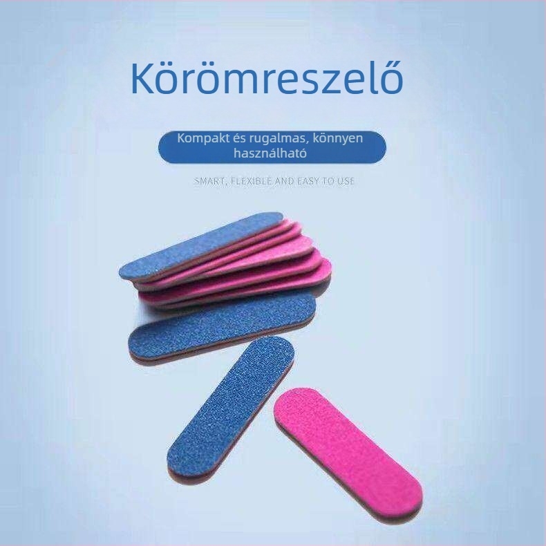 Egyszer használatos körömreszelő, reszelő- és polírozó szalagok, manikűr eszköz, kis polírozó szivacsos rúd, mini