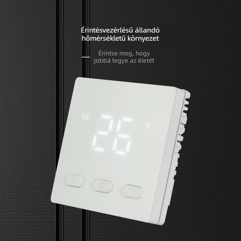 Vízalapú padlófűtés termosztát LCD kijelzővel és hőmérsékletszabályzó kapcsolóval X20