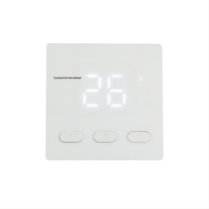 Vízalapú padlófűtés termosztát LCD kijelzővel és hőmérsékletszabályzó kapcsolóval X20