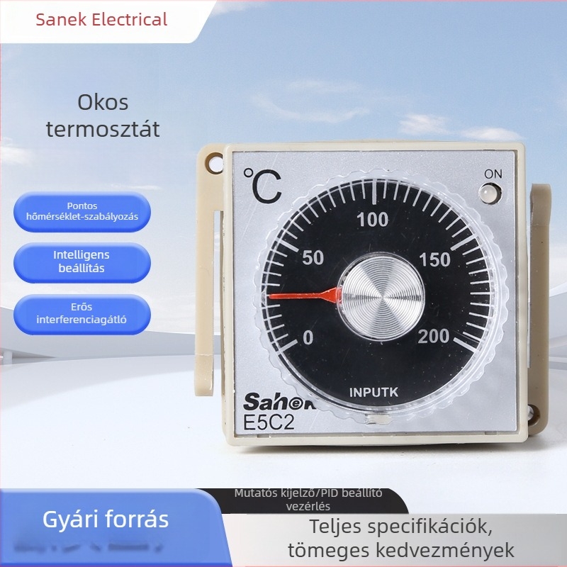 SH-E5C2 Hőmérséklet-szabályozó intelligens digitális kijelzővel, több bemenetes PID hőmérséklet-szabályozó