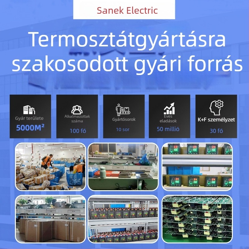 SH-E5C2 Hőmérséklet-szabályozó intelligens digitális kijelzővel, több bemenetes PID hőmérséklet-szabályozó