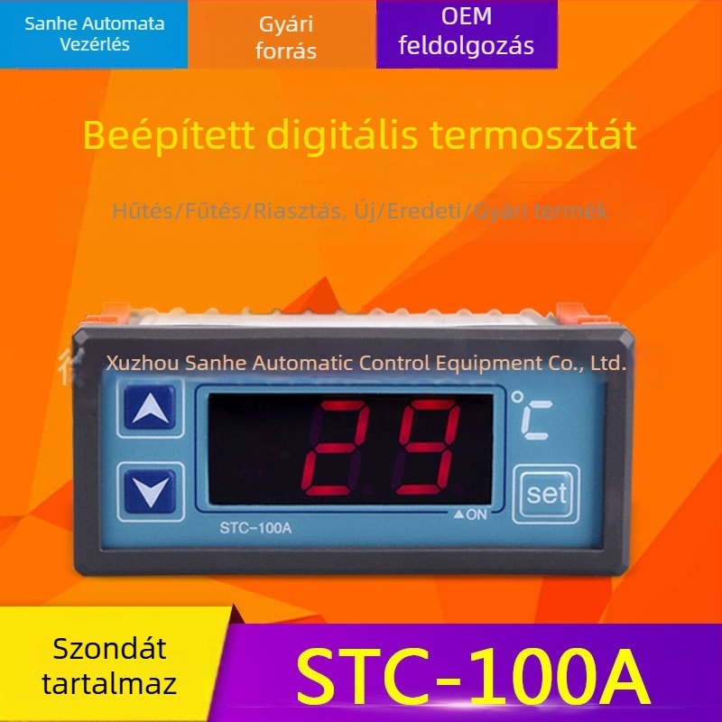 STC-100A hőmérsékletszabályozó precíz hőmérséklet-ellenőrzéshez hűtési és fűtési feladatokra tengeri élelmiszer-feldolgozó berendezésekhez, inkubációhoz és hűtött tároláshoz
