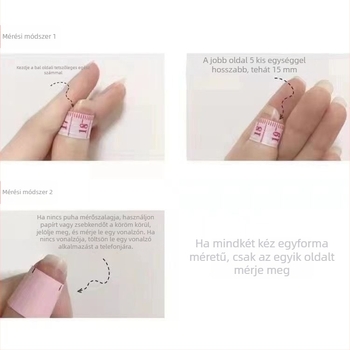 Kézzel festett Cat-Eye hatású press-on műkörmök fekete és rózsaszín csillámos részletekkel – trendi, édes és minimalistikus körömdesign