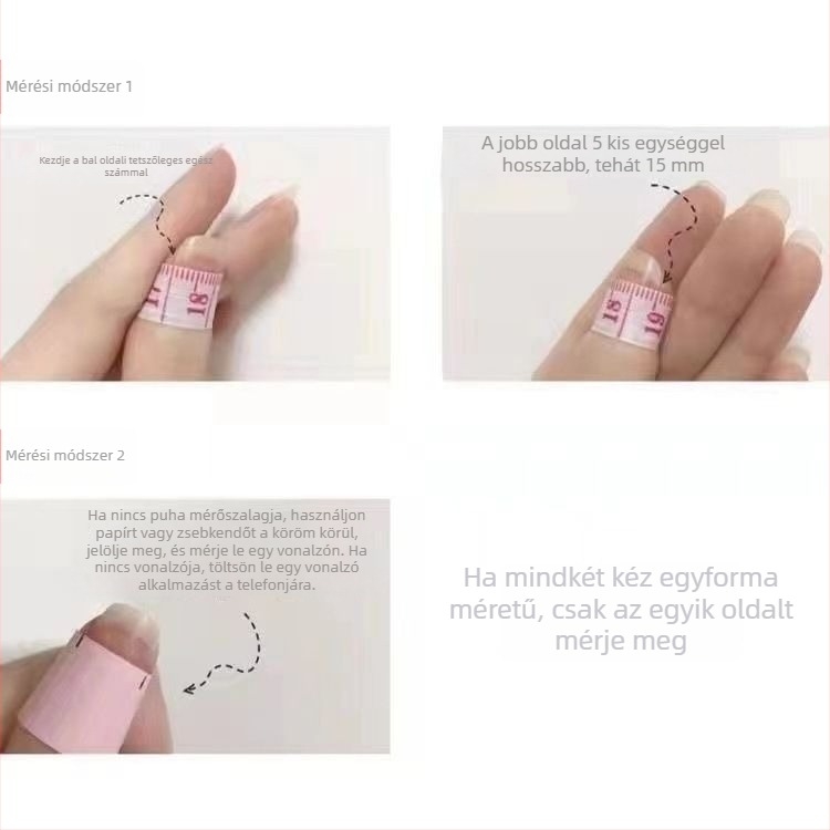 Kézzel festett Cat-Eye hatású press-on műkörmök fekete és rózsaszín csillámos részletekkel – trendi, édes és minimalistikus körömdesign
