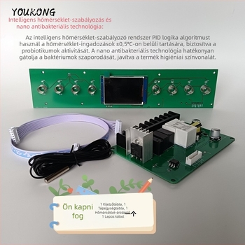 PID hőmérséklet-szabályozó hagyományos kelesztő dobozhoz, intelligens automata termosztáttal hőmérséklet-érzékelővel fűtésre és hűtésre