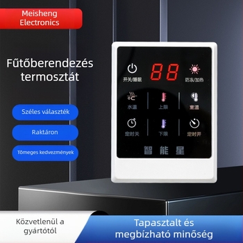 Intelligens digitális kijelzős termosztát otthoni fűtéshez és radiátorok hőmérséklet-szabályozásához