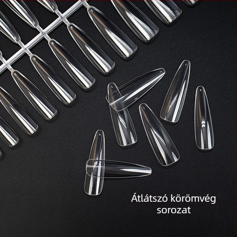 Egy darabból álló műköröm tippek – átlátszó, teljes és részleges fedés, kozmetikai szalonok számára
