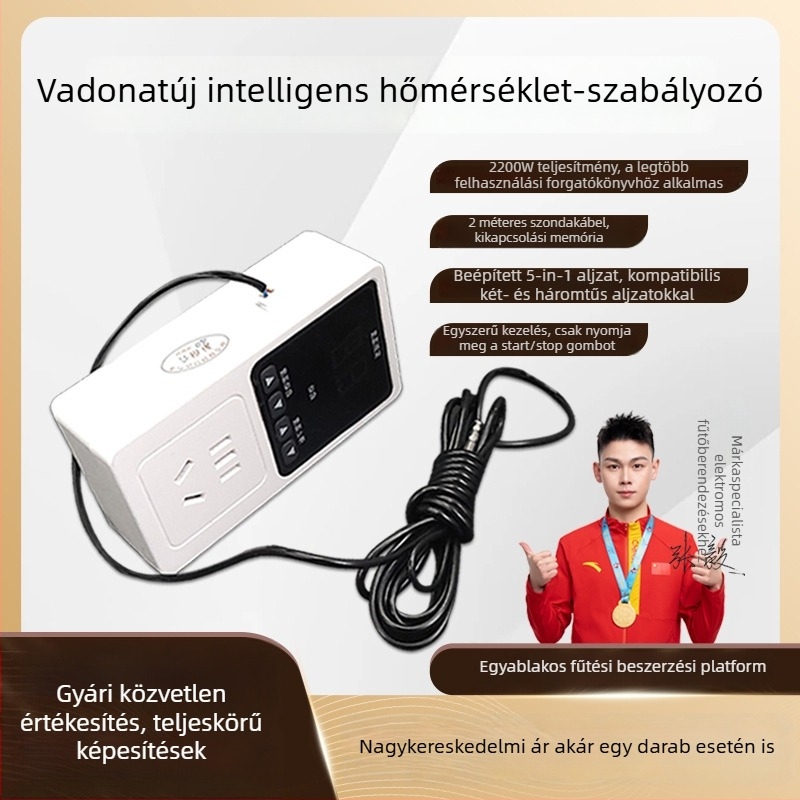 Digitális kijelzős intelligens hőmérséklet-szabályzó aljzat akváriumhoz és háziállat-melegítéshez