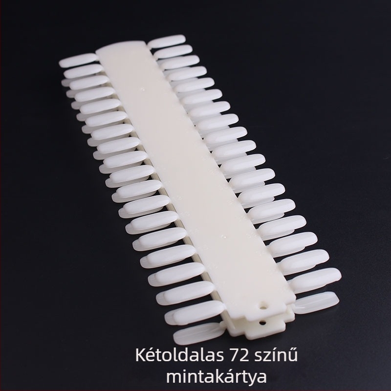 72 színű, kétoldalas körömlakk színminta kártya – hosszú szalag