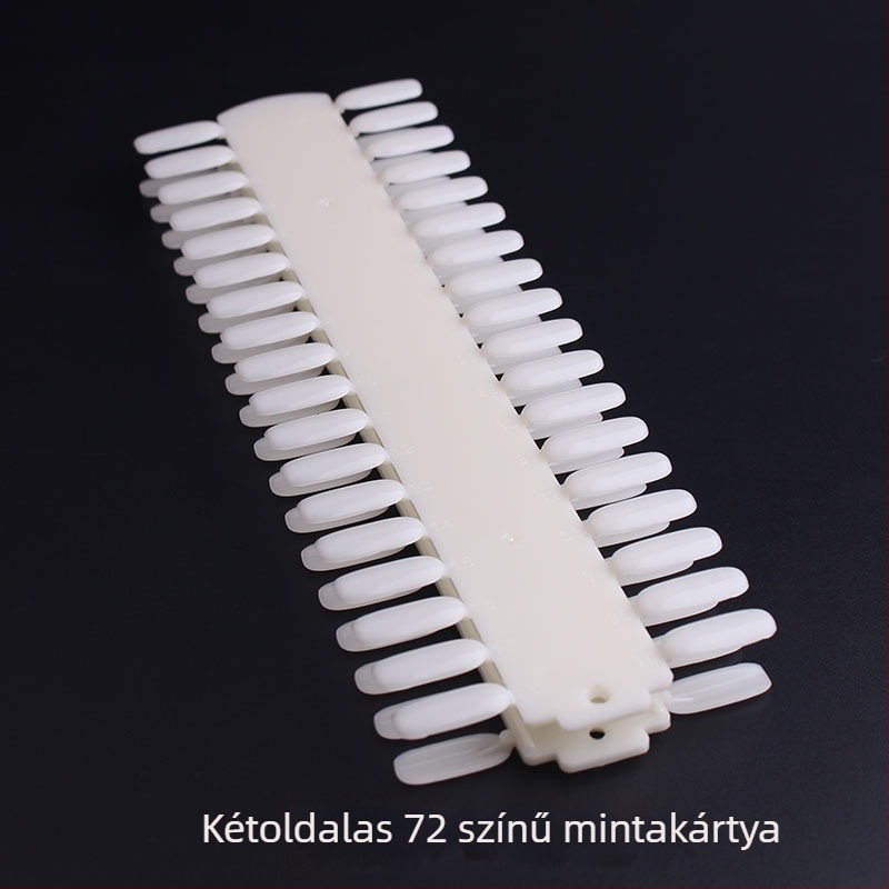 72 színű, kétoldalas körömlakk színminta kártya – hosszú szalag