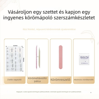 Juharlevél mintás pillangó köröm díszítés – szerencsét vonzó, bőrszín-kiegyenlítő, viselhető műkörmök, elegáns mindennapi stílus