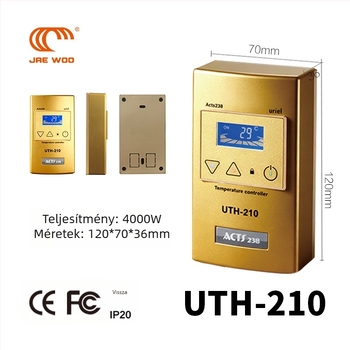 UTH-210 Okos padlófűtés termosztát, 4000W-os nagy teljesítményű hőmérsékletszabályzó