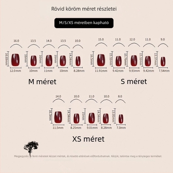 30 darabos teljes méretű felhelyezhető műköröm készlet