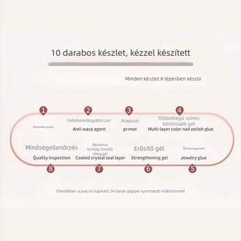 [Monica] 2025-ös új kézzel készített viselhető körmök ősz–télre, magas minőségű kockás minta, rövid körmök