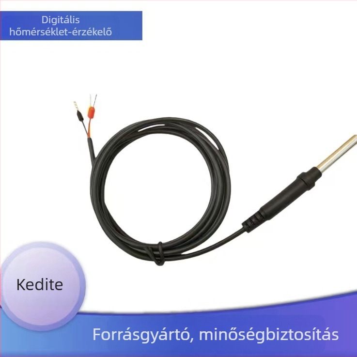 DS18B20 digitális hőmérséklet-szenzor, IP68 vízálló, nagy pontosság