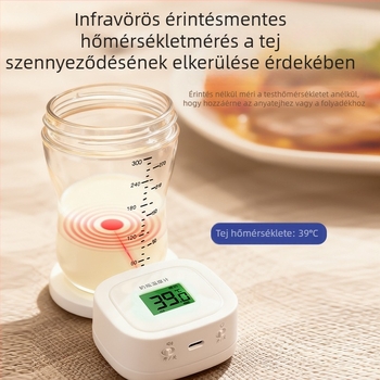 Újratölthető bébi hőmérő készlet: tápszertermometer, cumisüveg-hőmérő, víz- és élelmiszerhőmérő, tejtesztcsík