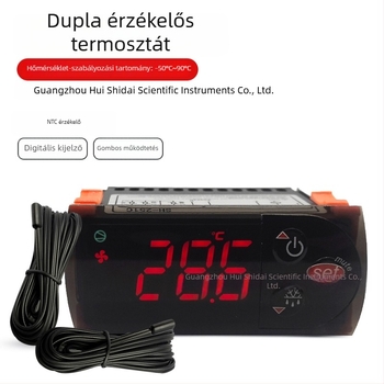251C hőmérséklet-szabályzó -50–90°C hűtőkamionhoz és virágtartó szekrényhez (hűtés és fűtés)