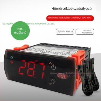 251C hőmérséklet-szabályzó -50–90°C hűtőkamionhoz és virágtartó szekrényhez (hűtés és fűtés)
