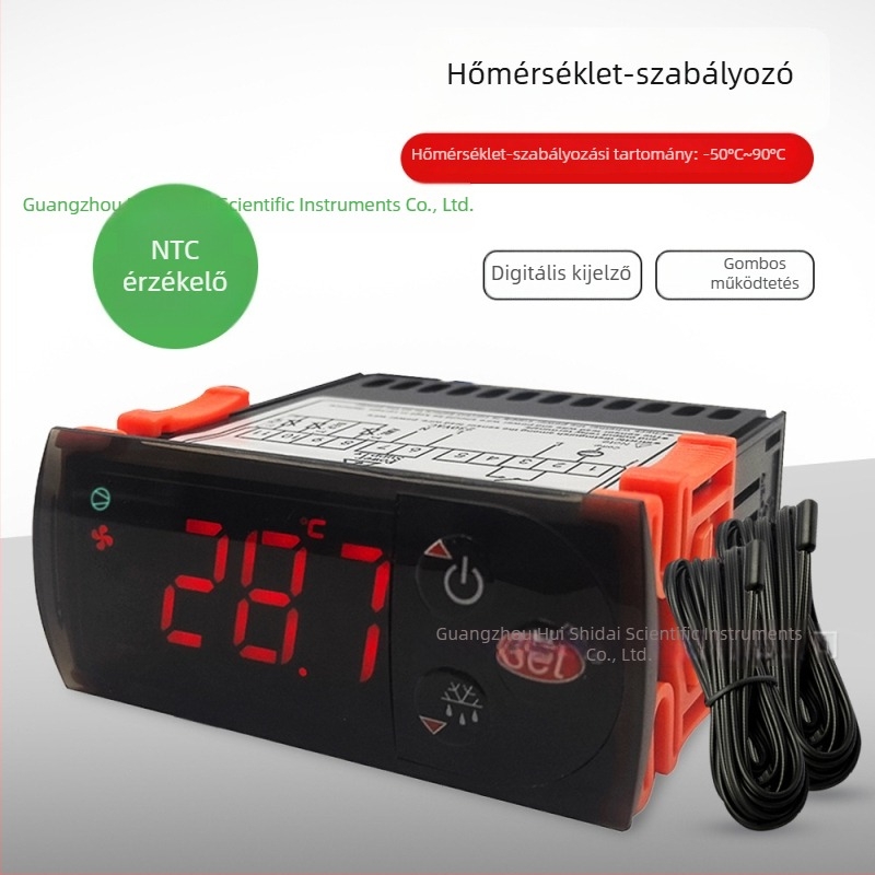 251C hőmérséklet-szabályzó -50–90°C hűtőkamionhoz és virágtartó szekrényhez (hűtés és fűtés)