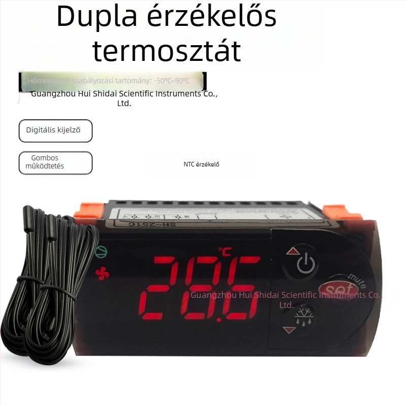 251C hőmérséklet-szabályzó -50–90°C hűtőkamionhoz és virágtartó szekrényhez (hűtés és fűtés)