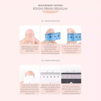 Kézzel készített körmök arany macskaszem effektussal, fehér masnival, gyengéd blush árnyalattal, nyári manikűr