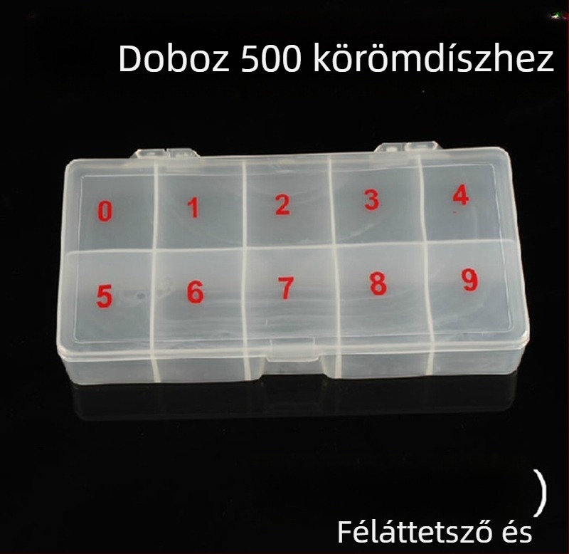 500 darab átlátszó üres körömdobozok