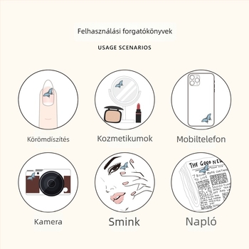 Rajzfilmszereplő Póni körömdíszítő matrica – szivárvány, 3D-relief, hajlításmentes élek
