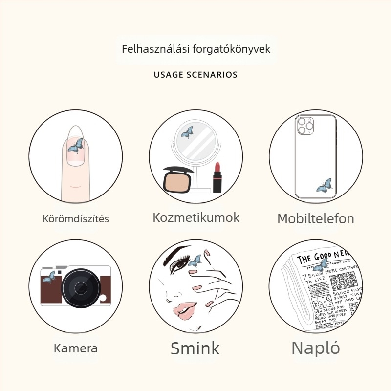 Rajzfilmszereplő Póni körömdíszítő matrica – szivárvány, 3D-relief, hajlításmentes élek