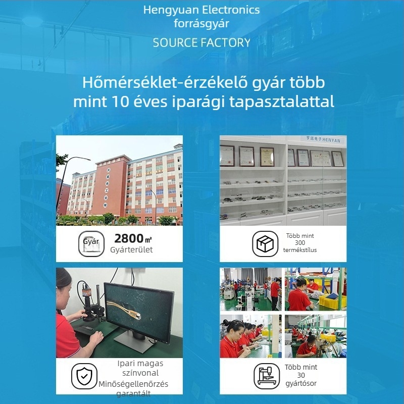 10K3950 NTC termosztor, csőbilincs típusú, G18, réz-nikkeles bevonattal, hőmérséklet-érzékelő falra szerelhető vízmelegítő kazánokhoz