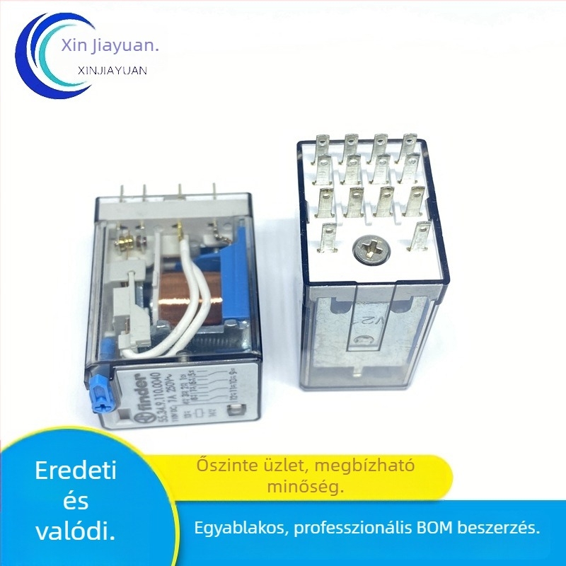 Fende nagy teljesítményű elektromágneses relé 55.34.9.110.0040 DC110V 4-csoportos átkapcsolás 7A Finder