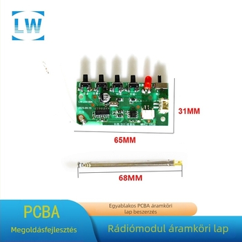Fa alapú kísérleti rádiókészlet gyerekeknek, DIY oktatási rádiómodul antennával