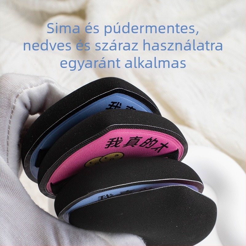 BQ Fekete magos marshmallow púderpúf a cushion alapozóhoz – kettős használat, száraz és nedves sminkszivacs