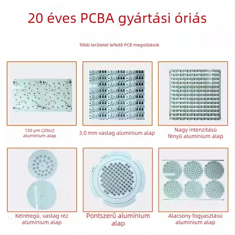 LED áramkörök számára alumínium alapú PCB, egy- és kétsoldalas, SMD forrasztás