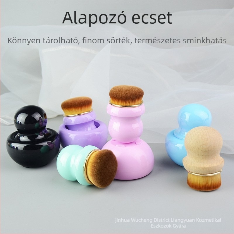Alapozó ecset, bőr simítás ecset, púder kiemelő ecset, multifunkcionális hordozható ecset különböző színekben